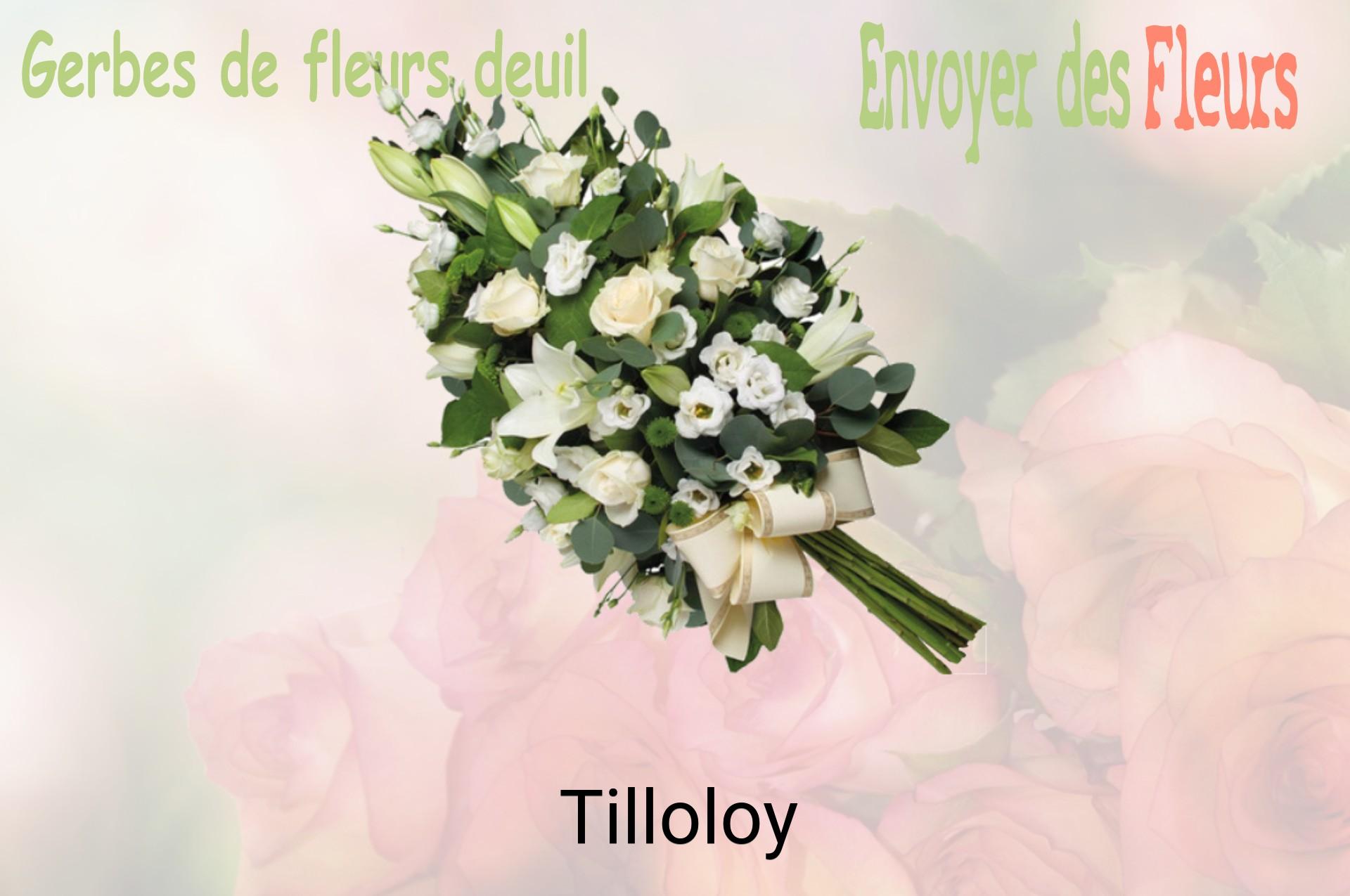 Gerbe de fleurs de deuil livrée à Tilloloy